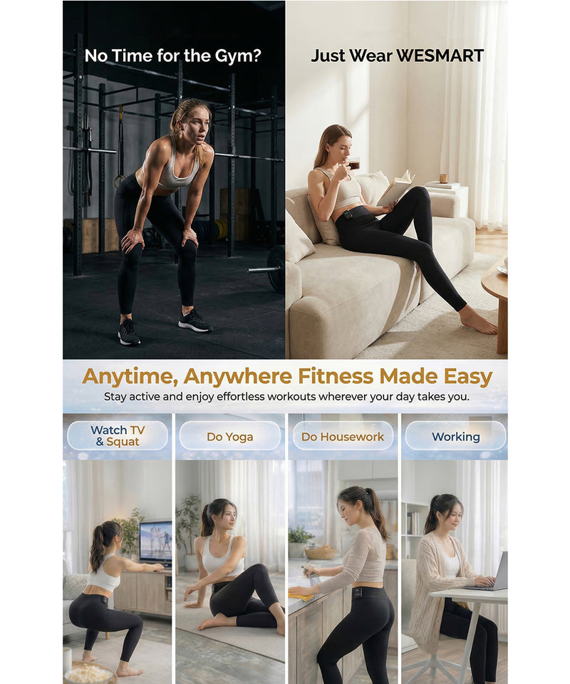 WESMART EMS Workout Leggings for Abs & Thighs | Home Workout
