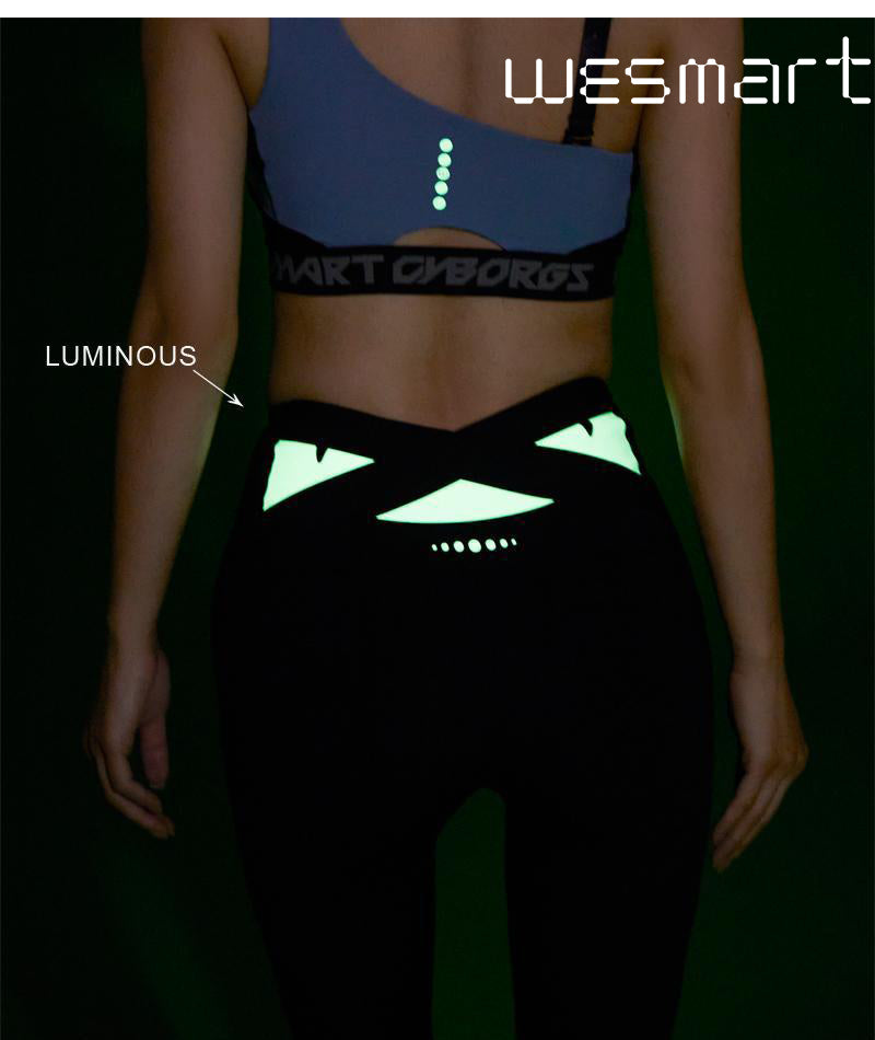 WESMART:Muscle electrical impulse Glow in the dark Leggings