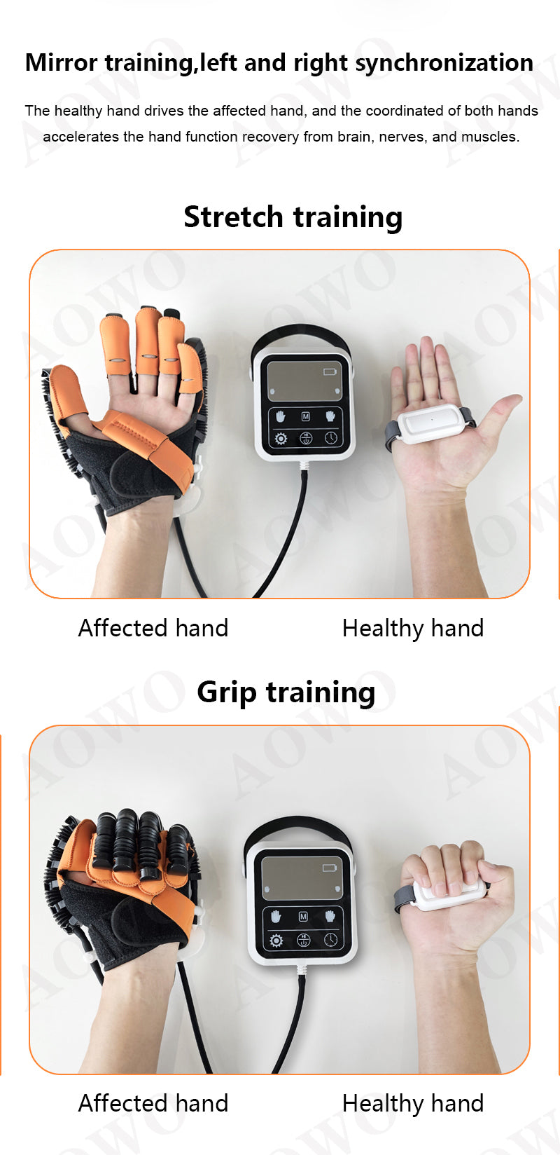 Wesmart rehabilitation robot gloves, automatic training gloves, suitable for arthritis stroke hemiplegia cerebral palsy hand paralysis patients physiotherapy equipment