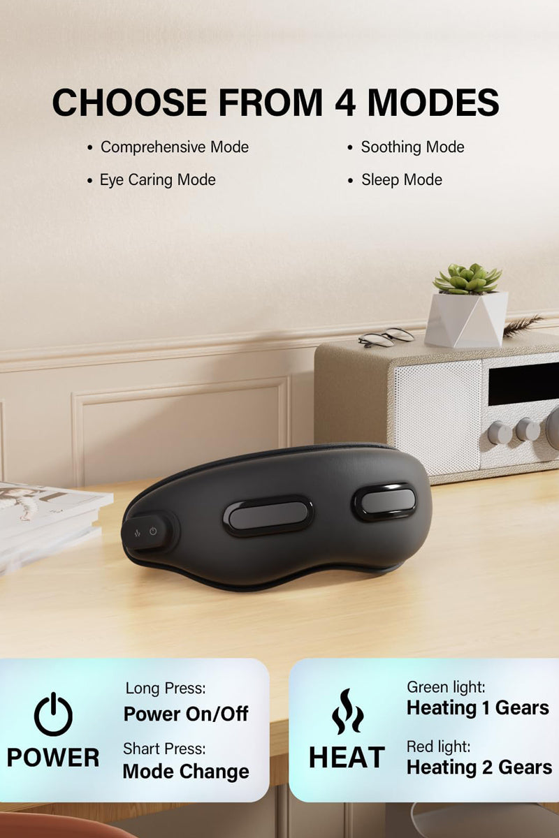 Wesmart eye massager, constant temperature hot compress, multi-frequency vibration, eye care equipment that can relieve migraines, dry eyes, and relieve eye fatigue, is an ideal gift for women/men