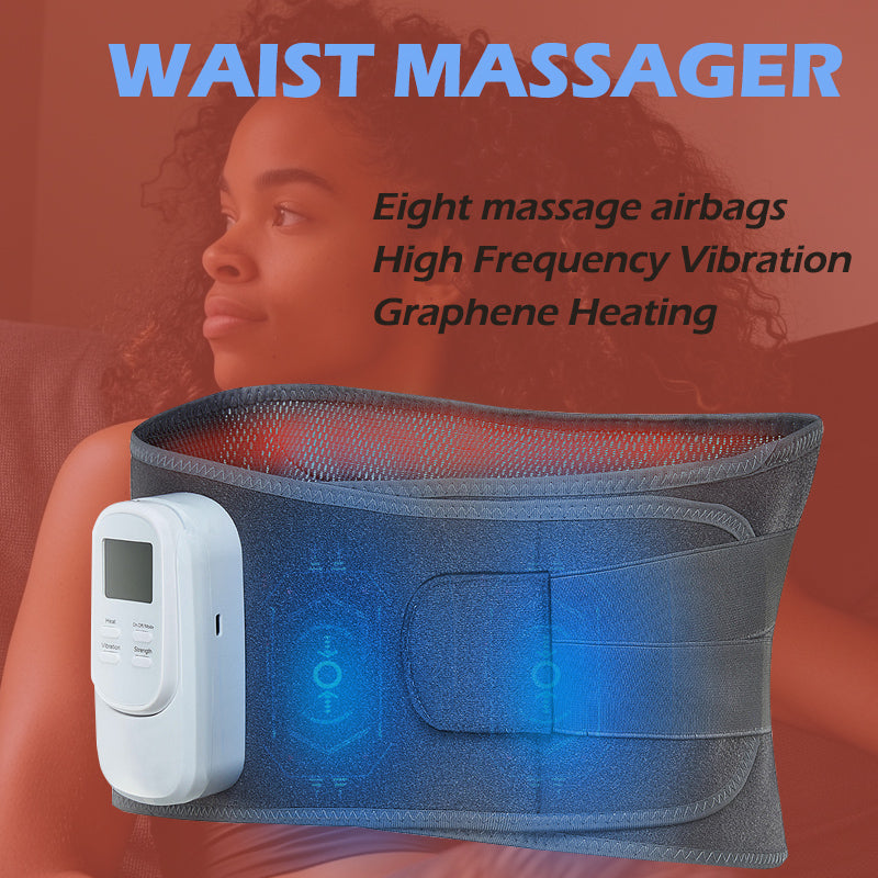 Waist massage rehabilitation belt air compression + strong vibration + hot compress to relieve waist pain belt