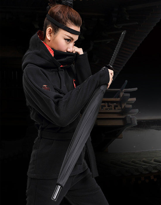 Black Samurai Fashion Designer Umbrella