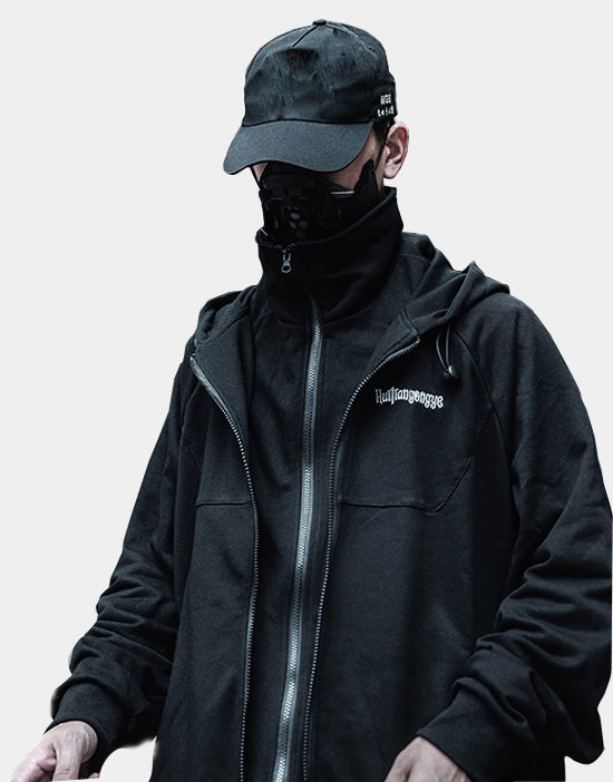 Fake two-piece hooded tech wear hoodie