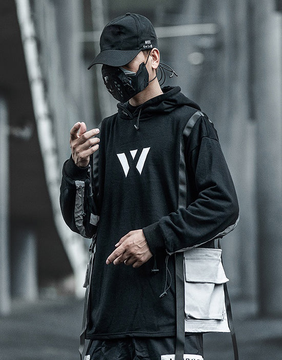 Simple style tech wear hoodies