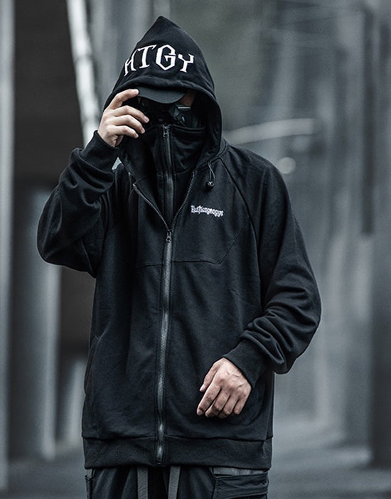 Fake two-piece hooded tech wear hoodie