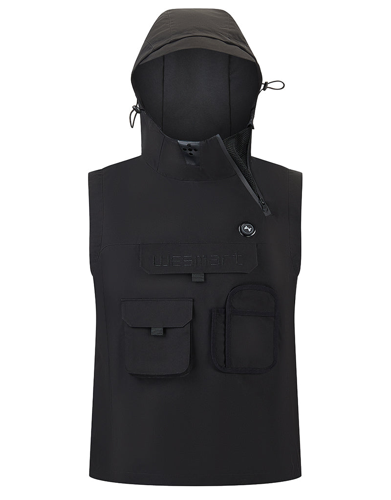 WESMART Spring Outdoor Heated Vest Hooded Ninja Techwear Unisex